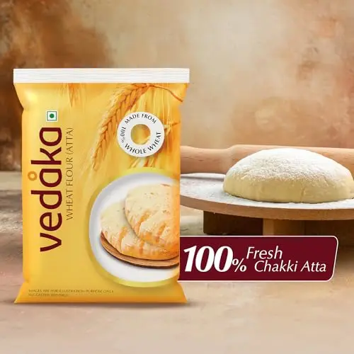 2.Vedaka Chakki Atta _ Whole Wheat Flour _ Source Of Fibre _ 100% Atta _ 10Kg.webp