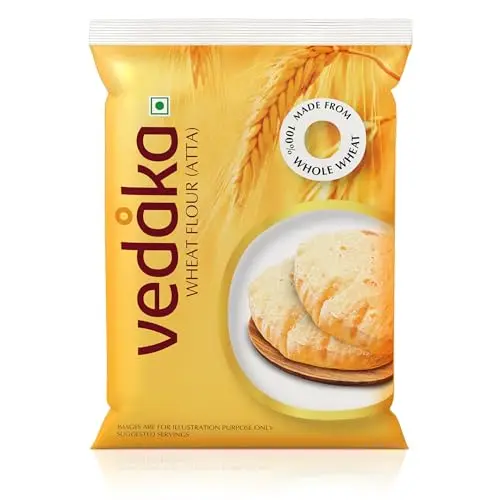 Vedaka Chakki Atta Whole Wheat Flour Source Of Fibre 100% Atta |10Kg