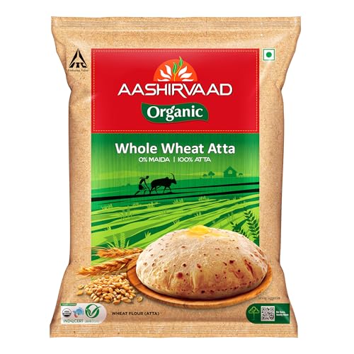Aashirvaad Organic Atta, 5kg. 100% Organic Whole Wheat Atta
